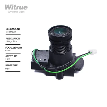 Witrue Lensa Kamera CCTV 2MP 1080P 4mm M12 Mount Aperture F2. 0 dengan IR Cut untuk Kamera Keamanan Pengawasan