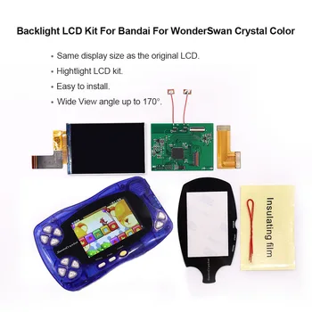 WSCC Hightlight Layar LCD IPS Kit Lampu Latar untuk Bandai WonderSwan Warna Kristal untuk Wonder Swan Kristal