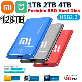 Xiaomi Mijia SSD Portabel Asli Baru Kecepatan Tinggi 2TB 4TB 8TB 16TB Hard Disk Solid State Eksternal USB3.1 Tipe-C untuk Laptop