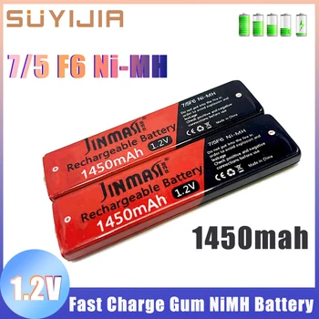 1-10 buah Baterai Nimh 1.2 V Nimh 7 / 5F6 67F6 1450mAh Sel 7/5 F6 untuk-panasonic untuk-sony MD Pemutar Kaset CD Baterai Lithium Karet
