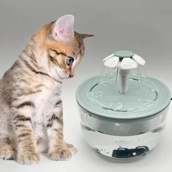 1.5 L Filter Otomatis Air Mancur Kucing Mangkuk Peminum Kucing Bisu Elektrik USB Peminum Filter Sirkulasi Ulang untuk Dispenser Air Hewan Peliharaan Kucing