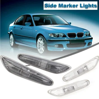 1 Pasang Lampu Penanda Sisi Mobil Lampu Indikator Belok untuk BMW E46 E60 E61 E83 Lampu Penanda Sisi Otomatis Tanpa Bohlam Aksesori Mobil