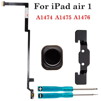 1 set Tombol Home Kunci Dengan Kabel Fleksibel Kompatibel untuk iPad Air 1 A1474 A1475 A1476