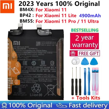 100% Baterai Asli Xiaomi BM4X BM55 BP42 untuk Baterai Ponsel Xiaomi 11 Xiaomi11 Mi11 Xiaomi 11 Pro 11 Ultra Xiaomi 11 Lite