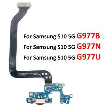 100% Kabel Fleksibel Papan Pengisi Daya USB Asli untuk Samsung Galaxy S10 5G G977B G977N G977U Lite Port Pengisi Daya Konektor Dok Fleksibel