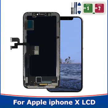 100% Uji Tampilan untuk iPhone X Rakitan Digitizer Layar Sentuh LCD Pengganti Layar OLED INCELL untuk iPhone X