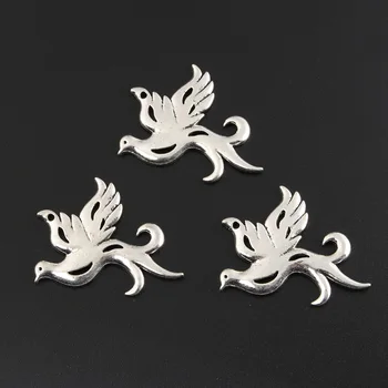 15 buah Warna Perak 34x30mm Phoenix Charms Liontin Hewan Burung Sekuler Cocok untuk Perlengkapan Temuan Pembuatan Perhiasan Buatan Tangan DIY