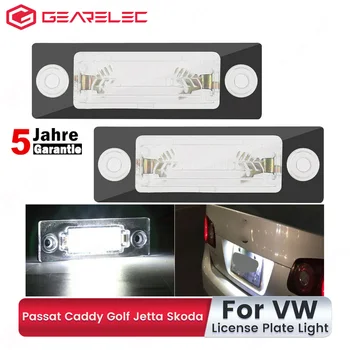 2 buah Lampu Plat Nomor Halogen untuk VW Passat B5 B6 Caddy Touran Golf Transporter T5 T6 Jetta Skoda Luar Biasa