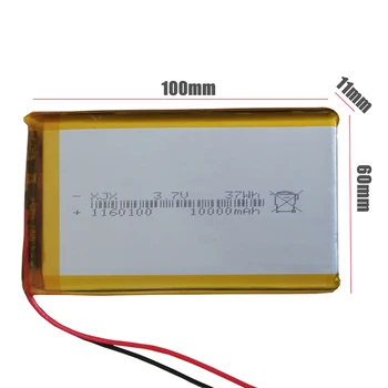 3.7 V 10000 mAh 1160100 Baterai Isi Ulang Lithium Polymer Penggantian Baterai untuk Tablet PC Power Bank MP4 GPS