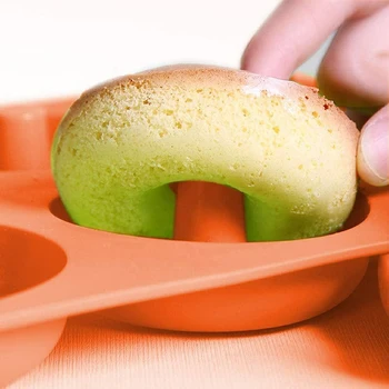 3D Silikon 4 Lubang Cetakan Donat Kue Mousse DIY Kue Muffin Cokelat Pembuat Donat Alat Aksesori Roti Kue Dapur