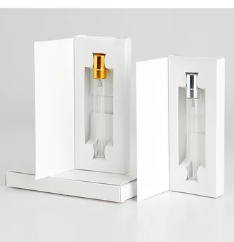 50 buah / lot 3ml 5ml 10ml Botol parfum kosong Kotak Kertas Yang Dapat Disesuaikan Dengan Penyemprot Kemasan Parfum Kosong Logo Kustom untuk hadiah