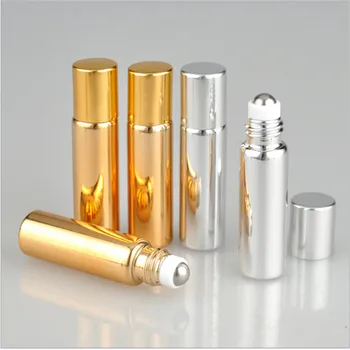 5ML Rol Logam Botol Isi Ulang Minyak Esensial Botol Parfum Kaca Roll-On Wadah Kosmetik Penyemprot Semprotan Lotion