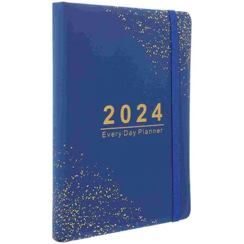 Agenda Buku Catatan Biru Perencana Harian Perencana Bahasa Inggris 2024 Perencana Buku Catatan Bahasa Inggris Perencana Bulanan 2024