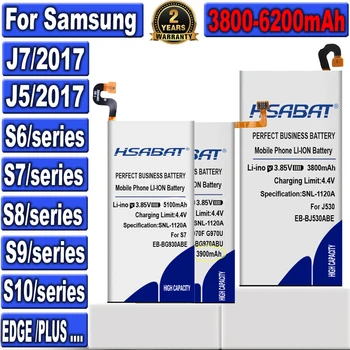 Baterai Berkapasitas Tinggi HSABAT untuk Samsung Galaxy S6 S6 Edge / Plus S7 S7 Edge S8 S8 Plus+ S9 S9 Plus S10 S10E S10 Plus J5 Pro J7 Pro