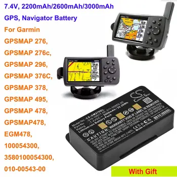 Baterai Navigator GPS Cameron Sino 2200mAh/2600mAh/3000mAh untuk Garmin GPSMAP 276, 276c, GPSMAP 296, 376C, 378, 478, 495, EGM478