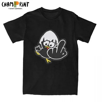 Calimero Lucu Kartun Ayam T Shirt Pria 100% Katun Kreatif T-shirt Kaos Oblong Lengan Pendek Pakaian Printing