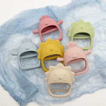 Desain Baru Teether Silikon Lembut untuk Pegangan Latihan Bayi Baru Lahir Mainan Bayi Liontin Mengunyah Tumbuh Gigi untuk Aksesori Bayi Mainan