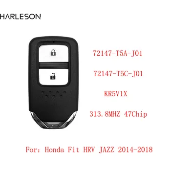 Fob Kunci Jarak Jauh Pintar 2 Tombol 313,8 MHz ID47 untuk Antar-jemput Jazz Honda City Crider FCC: KR5V1X 72147-T5A-J01 / 72147-T5C-J01