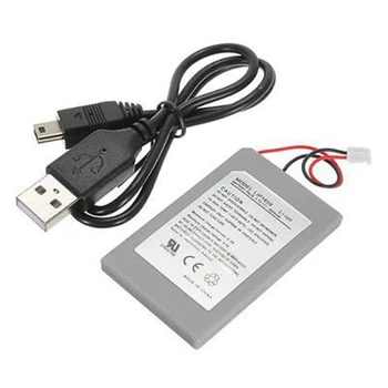 GTF 1800mAh Daya Baterai Pengganti untuk Suplai + Kabel Pengisi Daya Data USB Paket Kabel untuk Pengontrol Playstation 3 PS3
