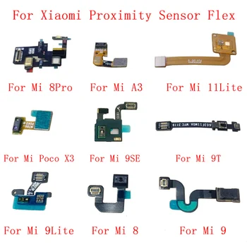 Kabel Fleksibel Sensor Jarak Cahaya untuk Xiaomi Mi 8Pro A3 11Lite Poco X3 9 9Lite 9SE 9T Note10 Bagian Perbaikan Fleksibel Sensor Jarak