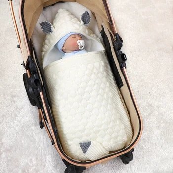 Kantong Tidur Bayi Amplop Musim Gugur Musim Dingin Ritsleting Karung Tidur Anak Laki-laki Perempuan yang Baru Lahir untuk Kereta Dorong Balita & Bayi Bungkus Bedong Luar Ruangan