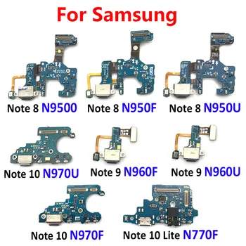 Konektor Kabel Fleksibel Papan Port Pengisian USB untuk Samsung Note 8 9 10 Lite 20 Ultra N950F N950U N9500 N960F N970F N970U N770F