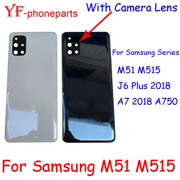Kualitas Tinggi untuk Samsung Galaxy M51 M515 J6 Plus 2018 A7 2018 A750 Penutup Baterai Belakang Casing Perumahan Pintu Panel Belakang Suku Cadang Perbaikan