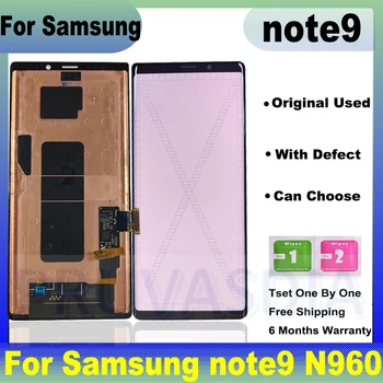 LCD Asli untuk SAMSUNG GALAXY Note 9 LCD Note9 N960F N960U N9600 Rakitan Digitizer Layar Sentuh Tampilan dengan Burn