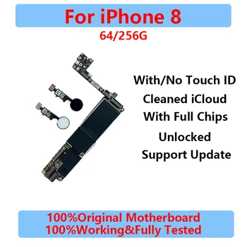 Papan Utama untuk iPhone 8 Plus Dengan / TANPA Touch ID Gratis iCloud untuk Papan Logika iPhone 8 64GB 256GB 100% Berfungsi Papan Utama Asli