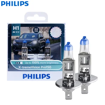 Philips X-treme Vision Pro150 H1 12V 55W P14. 5s +150 Lampu Depan Halogen Putih Terang Bohlam Asli Mobil 12258XVPro150, 2 Buah