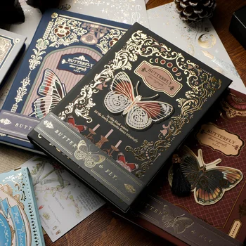 Retro Gothic Notebook Warna-warni Halaman Dalam Buku Harian Buku Besar Yang Indah untuk Anak Perempuan Perlengkapan Menulis Buku Besar Gaya In Sederhana