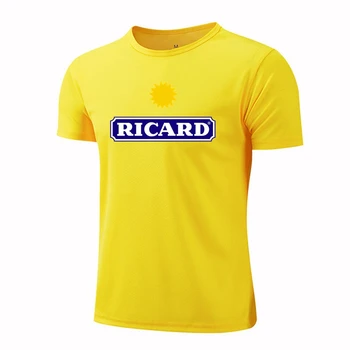 Ricard Kaus Cepat Kering Musim Panas Pria Kaus Leher O Lengan Pendek Kasual Pria Kaus Atasan Warna Solid Nyaman Kaus Atasan