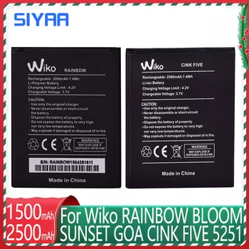 SIYAA Baterai Baru untuk Wiko RAINBOW 5251 BLOOM SUNSET CINK FIVE GOA Bateria Ponsel Polimer Lithium Pengganti Kualitas Tinggi