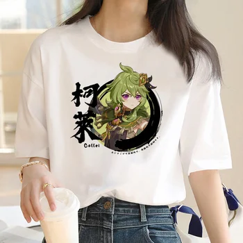 T-shirt Genshin Impact Wanita t-shirt desainer streetwear wanita pakaian lucu desainer anime Wanita