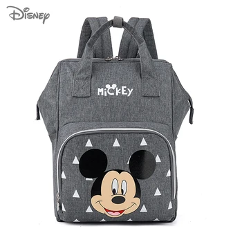 Tas Ransel Tas Popok Disney Minnie Mickey untuk Tas Bersalin Ibu untuk Tas Kereta Dorong Organizer Tas Popok Bayi Kapasitas Besar Baru