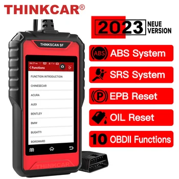 Thinkcar SF100 OBD2 Pemindai Sistem Airbag ABS Alat Diagnostik Pembaca Kode Reset Oli EPB Pemindai Otomotif OBD 2 PK CR619