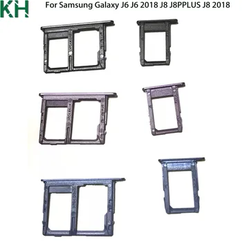 Untuk Samsung Galaxy J6 J8 J6 2018 J8 Plus A6 J810 A6Plus A605 Tempat Baki Kartu Sim Pengganti Slot SD