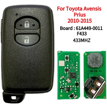 Untuk Toyota Avensis Prius 2010-2015 Fob Kunci Jarak Jauh Jarak Jauh FSK 433MHZ Chip ID4D 2 Tombol 61A449-0011 F433 B74EA B75EA