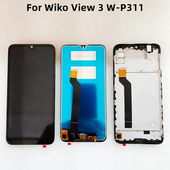 Untuk Wiko View 3 W-P311 LCD&Digitizer Layar Sentuh dengan Bingkai Pengganti Rakitan Aksesori Modul Tampilan Layar Wiko View3