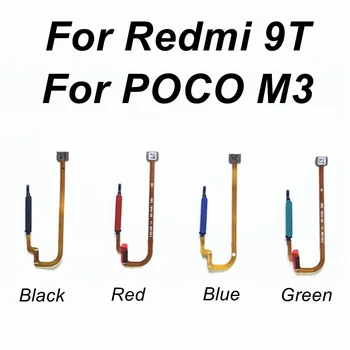 Untuk Xiaomi Redmi 9T Poco M3 Sensor Sidik Jari Tombol Pemindai ID Sentuh Kunci Pita Kabel Fleksibel Pengganti M2010J19SG M2010J19SY