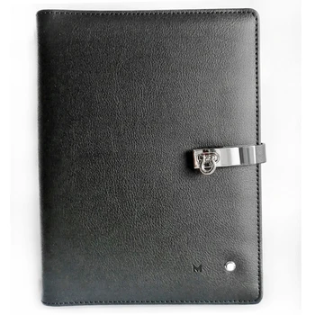 YAMALANG Luxury MB Notebook Sampul Kulit Pola Silang Klasik & Bab Kertas Berkualitas Desain Lepas yang Unik